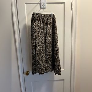 Cheetah print midi skirt